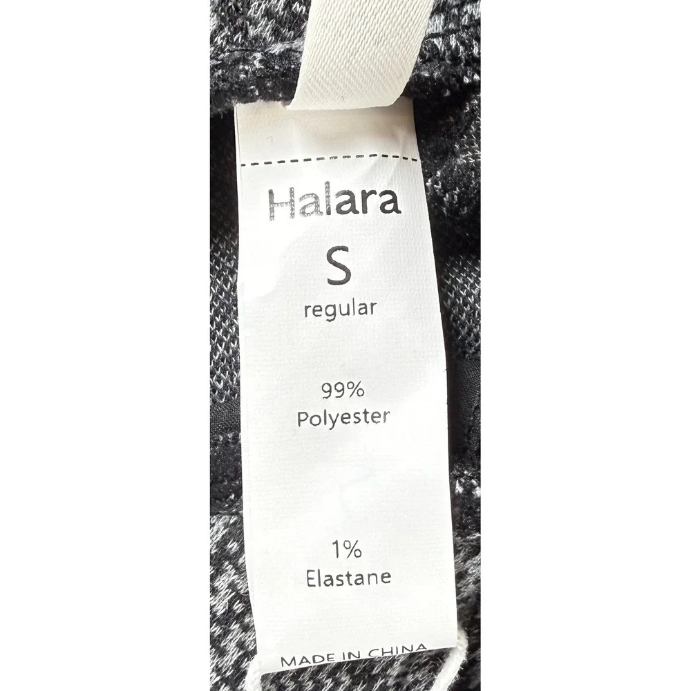 Halara Gray Plaid Wide Leg Trouser Pants High Rise Career Chic S